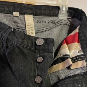 Burberry button fly black Jean